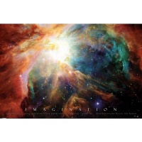 Imagination-Nebula-Motivational, Photography Poster Print, 24 by 36-Inch