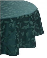 Lenox Holly Damask 60-by-84-Inch Oval Tablecloth, Green Lenox Holly Damask 60-by-84-Inch Oval Tablecloth, Green