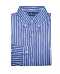 Ralph Lauren Men Custom Fit Striped Pony Logo Long Sleeve Shirt Ralph Lauren Men Custom Fit Striped Pony Logo Long Sleeve Shirt