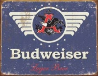 Tin Sign Budweiser 1936 , 16x13 Tin Sign Budweiser 1936 , 16x13