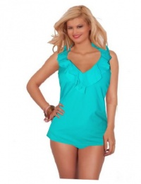 Ralph Lauren Ruffled Neckline Halter 2-Pc Tankini Swimsuit Ralph Lauren Ruffled Neckline Halter 2-Pc Tankini Swimsuit