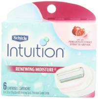 Schick Intuition Plus Renewing Moisture Razor Refill - Pomegranate, 6-Count