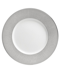 Host an enchanted evening with the twinkling Stardust accent plates. Designer Monique Lhuillier styles timeless bone china with cool pewter and glittering platinum dots for a look that's fun but graceful, too. Host an enchanted evening with the twinkling Stardust accent plates. Designer Monique Lhuillier styles timeless bone china with cool pewter and glittering platinum dots for a look that's fun but graceful, too.