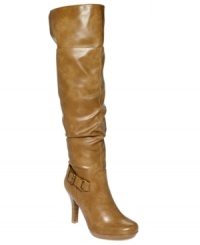 Sexy and tall. Rampage's Biondi over-the-knee platform boots feature a large cuff that can be folded up to elongate the look. Sexy and tall. Rampage's Biondi over-the-knee platform boots feature a large cuff that can be folded up to elongate the look.