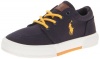 Polo Ralph Lauren Kids Faxon II Lace-Up Sneaker (Toddler/Little Kid/Big Kid),Navy/Yellow,5 M US Toddler