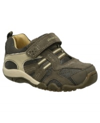 He can run and jump and play all day long in these Xavier sneakers from Stride Rite, with Sensory Response Technology for close-to-the-ground comfort. He can run and jump and play all day long in these Xavier sneakers from Stride Rite, with Sensory Response Technology for close-to-the-ground comfort.