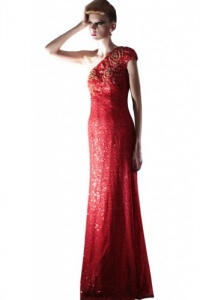kingmalls Womens Elegant Red One shoulder Sequin Prom Evening Dresses (X-Large) kingmalls Womens Elegant Red One shoulder Sequin Prom Evening Dresses (X-Large)
