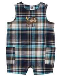 Your lad will look sweet in plaid. This sunsuit from Carter's is a great go-to for playing outside on those sunny days. Your lad will look sweet in plaid. This sunsuit from Carter's is a great go-to for playing outside on those sunny days.