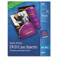 Avery DVD Case Inserts, Matte White, 20 Inserts (8891) Avery DVD Case Inserts, Matte White, 20 Inserts (8891)