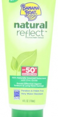 Banana Boat Natural Reflect Sunscreen Lotion SPF 50, 4 Fluid Ounce Banana Boat Natural Reflect Sunscreen Lotion SPF 50, 4 Fluid Ounce