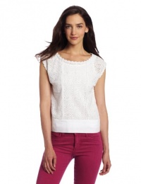 French Connection Women's In Bloom Crochet Top, White, 0 French Connection Women's In Bloom Crochet Top, White, 0