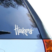 Nebraska Cornhuskers 5'' x 6'' Silver Window Graphic Decal Nebraska Cornhuskers 5'' x 6'' Silver Window Graphic Decal