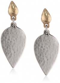 Lucky Brand Two-Tone Silver Stone Post Drop Earrings Lucky Brand Two-Tone Silver Stone Post Drop Earrings