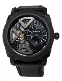 Fossil Machine Twist Leather Watch Black Me1121 Fossil Machine Twist Leather Watch Black Me1121