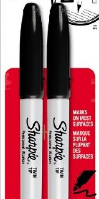 Sharpie Twin Tip Fine Point and Ultra Fine Point Permanent Markers, 2 Black Markers (32162PP) Sharpie Twin Tip Fine Point and Ultra Fine Point Permanent Markers, 2 Black Markers (32162PP)
