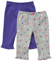 Carter's 2-Pack Pants - Heather-Polka Dots/Purple - 9M Carter's 2-Pack Pants - Heather-Polka Dots/Purple - 9M