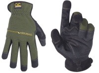 Custom Leathercraft 123L Workright Open Cuff Flex Grip Work Gloves, Large Custom Leathercraft 123L Workright Open Cuff Flex Grip Work Gloves, Large