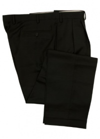 Ralph Lauren Mens Pleated Solid Black Wool Dress Pants Ralph Lauren Mens Pleated Solid Black Wool Dress Pants
