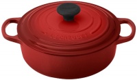 Le Creuset Signature Round Wide 3-1/2-Quart Dutch Oven, Cherry Le Creuset Signature Round Wide 3-1/2-Quart Dutch Oven, Cherry