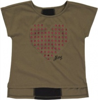 DKNY Heart Punch Tee - Burnt Olive-X-Large DKNY Heart Punch Tee - Burnt Olive-X-Large