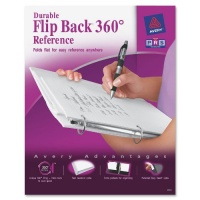 Avery Flip Back 360 Degree Binder with 1 Inch Ring, White, 1 Binder (17580) Avery Flip Back 360 Degree Binder with 1 Inch Ring, White, 1 Binder (17580)