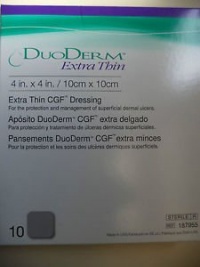 Convatec DuoDERM CGF Extra Thin Dressing 4x4, 10/Pack Convatec DuoDERM CGF Extra Thin Dressing 4x4, 10/Pack