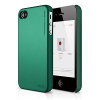 elago S4 Slim Fit 2 Case for iPhone 4/4S (Semigloss Metalic Green) - ECO PACK