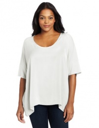 DKNYC Women's Plus-Size Elbow Sleeve Drop Shoulder Top DKNYC Women's Plus-Size Elbow Sleeve Drop Shoulder Top