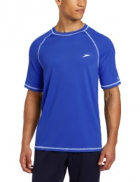 Speedo Men's UPF 50+ Easy Short Sleeve Rashguard Swim Tee Speedo Men's UPF 50+ Easy Short Sleeve Rashguard Swim Tee