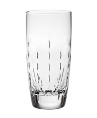 Style and quality go hand-in-hand in the Modern Love crystal highball glass, boasting dishwasher-safe durability and a delicate cut motif by Monique Lhuillier. Style and quality go hand-in-hand in the Modern Love crystal highball glass, boasting dishwasher-safe durability and a delicate cut motif by Monique Lhuillier.