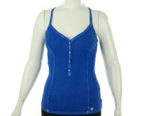 Guess Sleeveless Racer Back Ribbed Shirt Summer Rain L Guess Sleeveless Racer Back Ribbed Shirt Summer Rain L