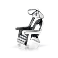 Bling Jewelry 925 Sterling Silver Beach Chair Umbrella Charm Fits Pandora Bead