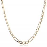 Men's 14k Yellow Gold 4.6mm Italian Figaro Chain Necklace, 20 Men's 14k Yellow Gold 4.6mm Italian Figaro Chain Necklace, 20