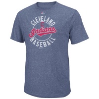 MLB Cleveland Indians The Big Time T-Shirt, Navy Heather MLB Cleveland Indians The Big Time T-Shirt, Navy Heather