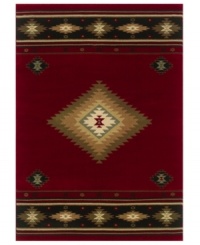 Broaden your palette with Southwest flavor. The Hudson rug from Sphinx depicts a versatile diamond pattern in handsome red and black for a look that's as elegant as it is casual. Crafted of durable polypropylene for years of long-lasting beauty. Broaden your palette with Southwest flavor. The Hudson rug from Sphinx depicts a versatile diamond pattern in handsome red and black for a look that's as elegant as it is casual. Crafted of durable polypropylene for years of long-lasting beauty.