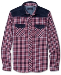 Saddle up with this western-inspired shirt from Buffalo David Bitton for timeless style. Saddle up with this western-inspired shirt from Buffalo David Bitton for timeless style.