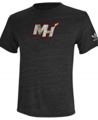 Show the Miami Heat you support them in this tee by adidas. Show the Miami Heat you support them in this tee by adidas.
