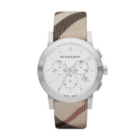 Burberry BU9357 Watch Mens Silver Dial Stainless Steel Case Quartz Nova Check