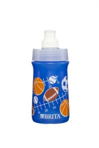 Brita Soft Squeeze Water Filter Bottle For Kids, Navy Blue Sports Brita Soft Squeeze Water Filter Bottle For Kids, Navy Blue Sports