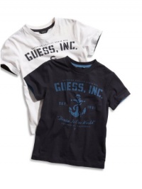 GUESS Kids Little Boy Short-Sleeve Anchor Tee, NAVY (5/6) GUESS Kids Little Boy Short-Sleeve Anchor Tee, NAVY (5/6)