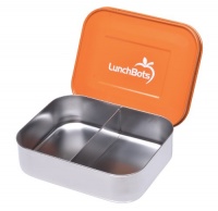 LunchBots Duo Stainless Steel Food Container, Orange LunchBots Duo Stainless Steel Food Container, Orange