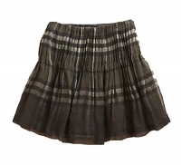 Burberry Girl's Silk Check Chiffon Flare Skirt (8 (Girls), Dark Bayleaf) Burberry Girl's Silk Check Chiffon Flare Skirt (8 (Girls), Dark Bayleaf)