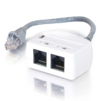 C2G / Cables to Go 37133 2-Port RJ45 Splitter/Combiner Cable, Gray 6-Inch (Single Unit*)