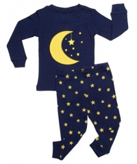 Leveret Moon & Stars 2 Piece Pajama 100% Cotton (Size 6M-5T) Leveret Moon & Stars 2 Piece Pajama 100% Cotton (Size 6M-5T)