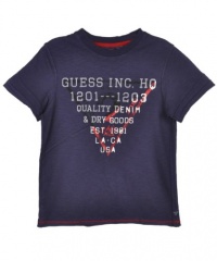 GUESS Kids Big Boy Panel Screen T-Shirt, NAVY (12/14) GUESS Kids Big Boy Panel Screen T-Shirt, NAVY (12/14)