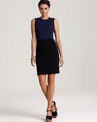 Cut a sleek silhouette in this DIANE von FURSTENBERG color block dress, complete with a front full-length, two-way zipper. A desk-to-dinner stunner, this look leaves a lasting--and longful--impression. Cut a sleek silhouette in this DIANE von FURSTENBERG color block dress, complete with a front full-length, two-way zipper. A desk-to-dinner stunner, this look leaves a lasting--and longful--impression.