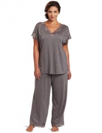 Natori Women's Plus-Size Zen Floral Pajama Set Natori Women's Plus-Size Zen Floral Pajama Set