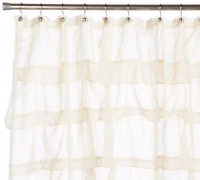 Carnation Home Fashions Carmen Crushed Voile Fabric Shower Curtain, Ivory Carnation Home Fashions Carmen Crushed Voile Fabric Shower Curtain, Ivory