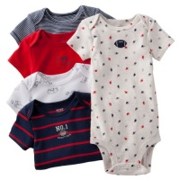 Carter's 5-Pack Short Sleeve Bodysuits - Football - 18M Carter's 5-Pack Short Sleeve Bodysuits - Football - 18M