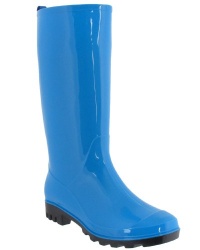 Capelli New York Shiny Solid Ladies Jelly Rain Boot Turquoise 7